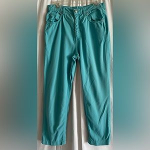 Escada Sport Crop Teal Color Pants International Size 38
